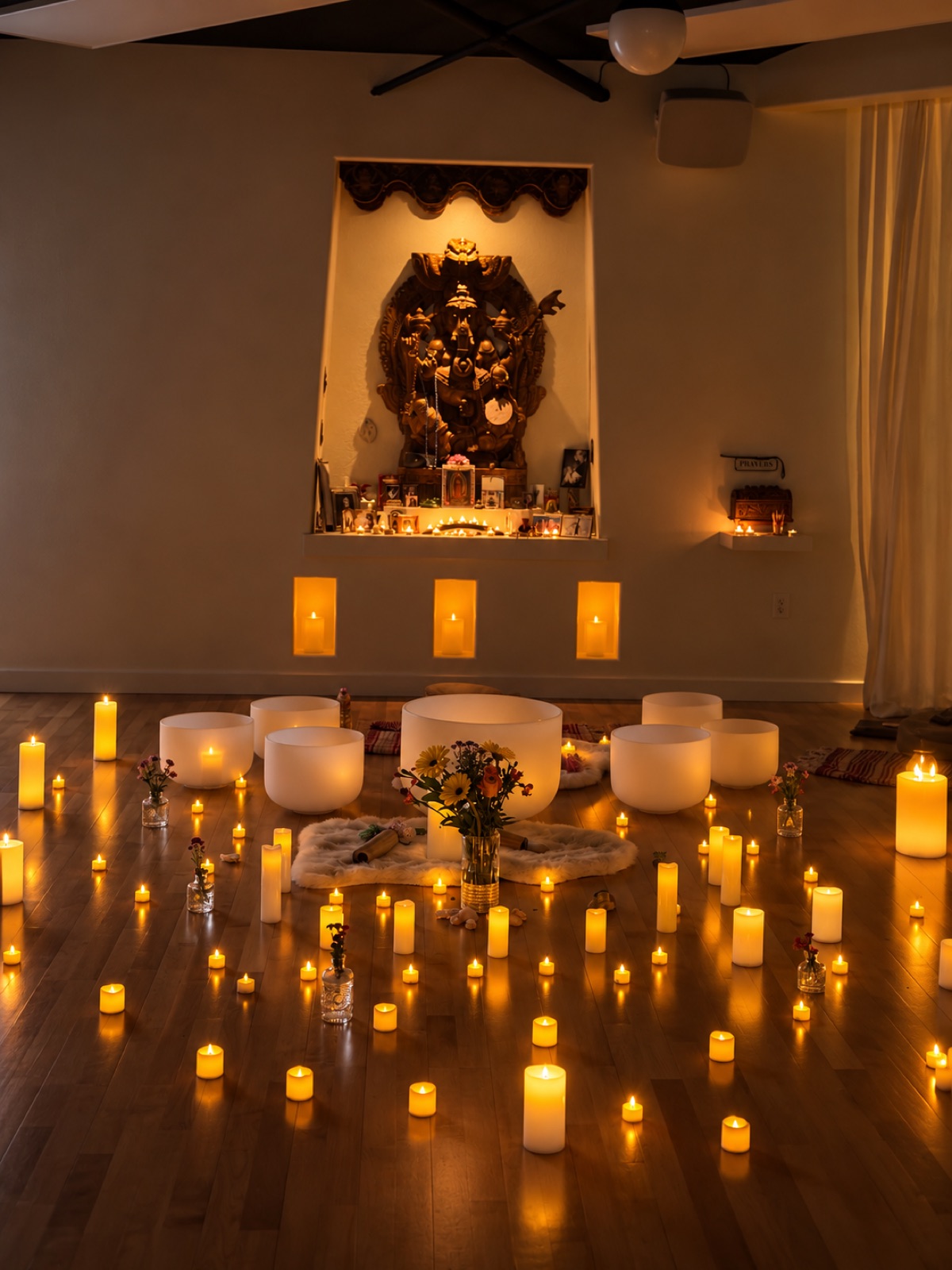 Restore and Soundbath class with crystal bowls at Swaha Yoga 111