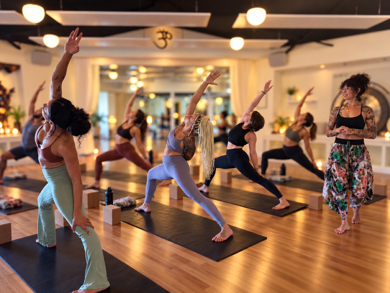 Vinyasa yoga pose at Swaha Yoga 111 studio in Rancho Mirage